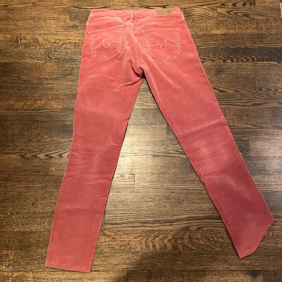 AG Slim Straight Ankle Rust Colored Corduroy Pants Size 25 R - Picture 2 of 11
